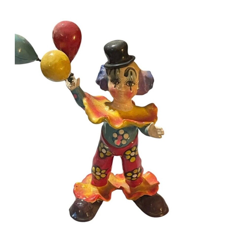 Vintage papier-mâché clown figure